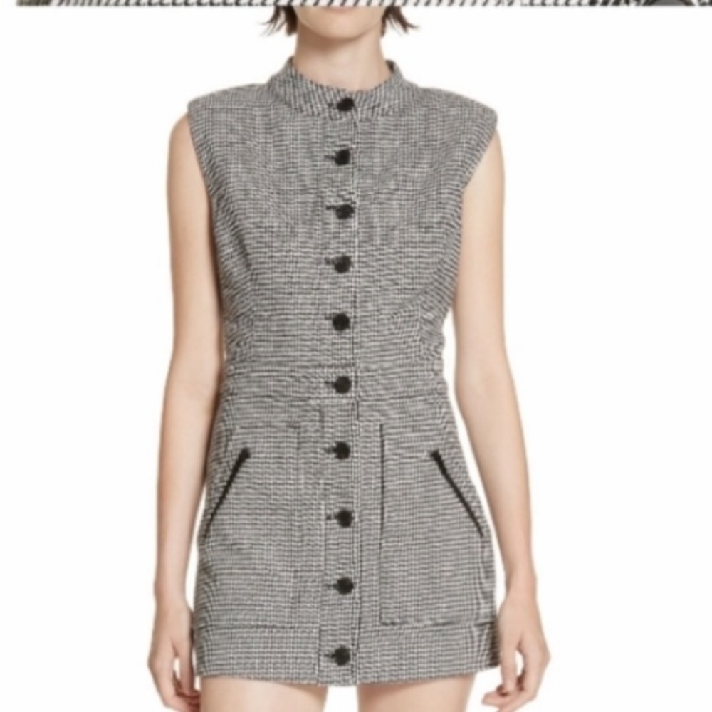 Veronica Beard sleeveless houndstooth dress 4 - Picture 8 of 8